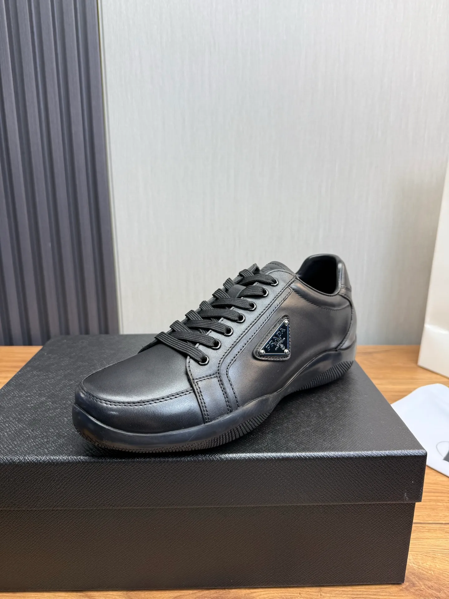 Men's shoes 💰760💰 [PRADA] New models synchronized with the official website, high-quality shipments ✔️Best sellers🔥 Original cowhide + cowhide lining, 1🆚1 replica, original original sole, 38-45 (men's 38.45 custom-made, non-refundable)